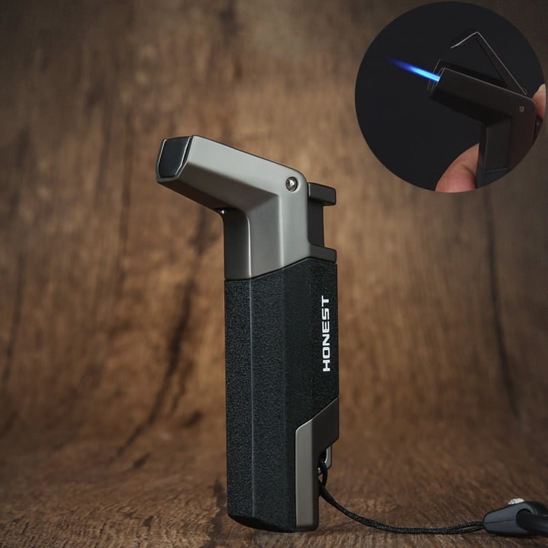 Honest Butane Gas Lighter Windproof Flame Torch - Lighters For Men