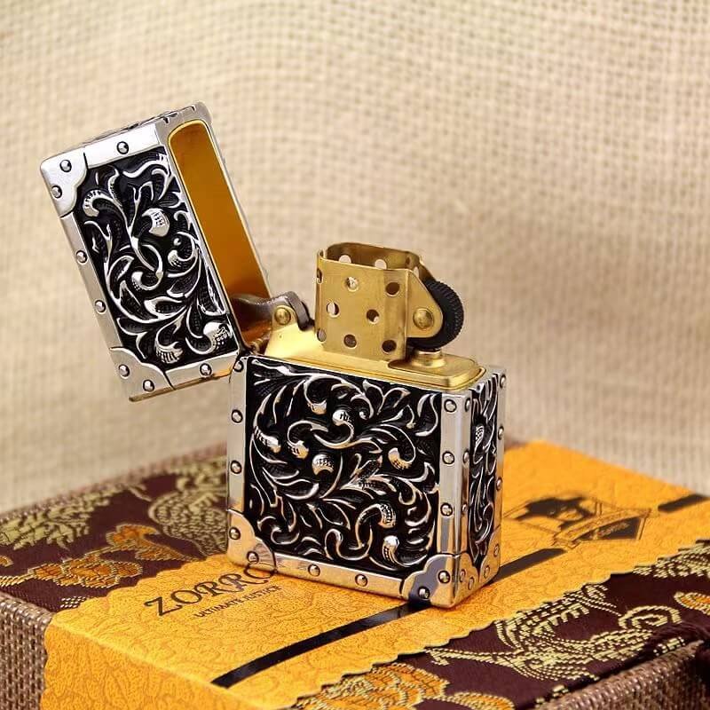 ZORRO Copper Relief Kerosene Lighter Retro Heavy Armor Gift