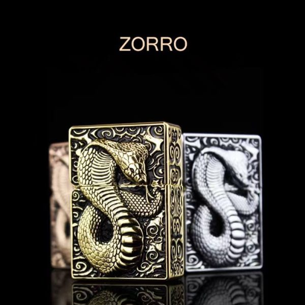 Zorro Snake Craved Kerosene Lighter